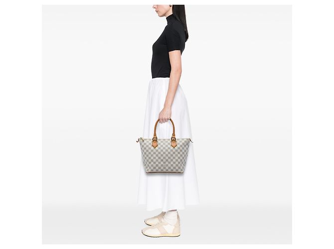 Louis Vuitton White Damier Azur Saleya PM Weiß - Ansicht 5