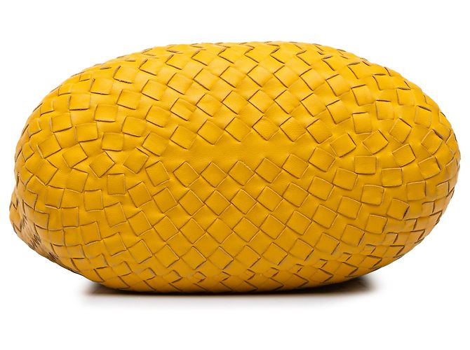 Borsa a secchiello Bottega Veneta in Nappa Intrecciato gialla Giallo - vista 3