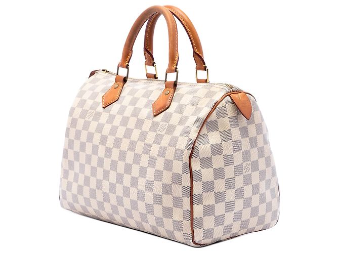 Louis Vuitton White Damier Azur Speedy 30 Branco - vista 2