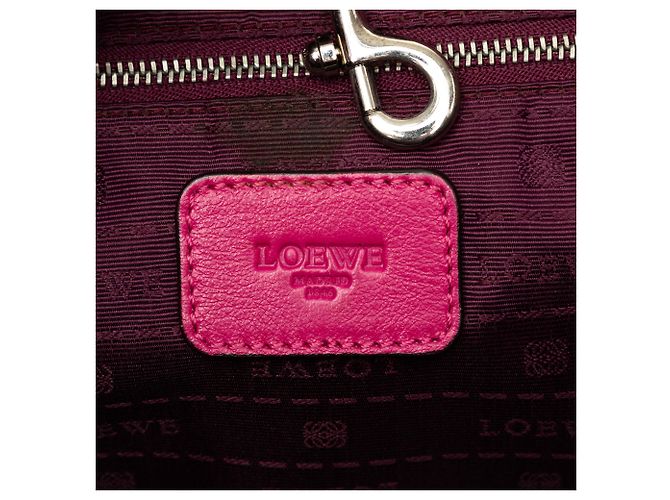 Tote Heritage in pelle rosa LOEWE - vista 5