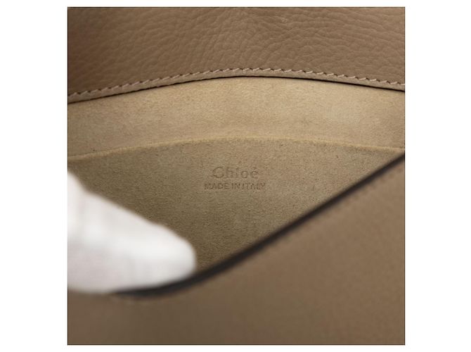 Chloé Nile Kleine Lederhandtasche Grau mit Armband Braun - vista 5