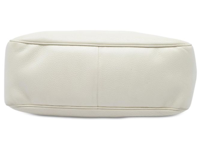 Borsa a tracolla Gucci Soho in vitello bianco con catena - vista 3