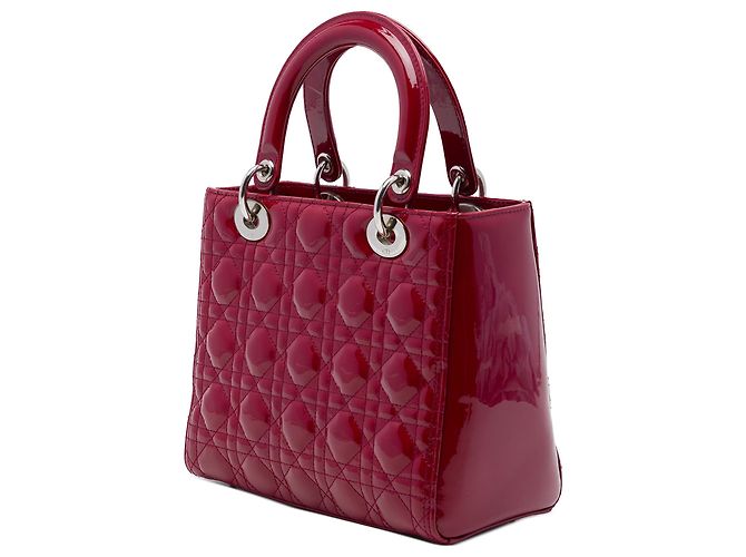 Autre Marque Dior Red Medium Patent Cannage Lady Dior Roja Burdeos - vista 2