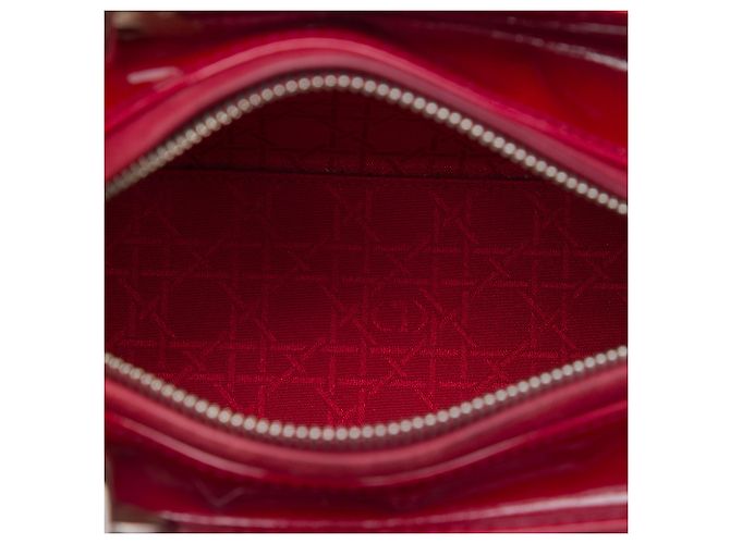 Autre Marque Dior Red Medium Patent Cannage Lady Dior Roja Burdeos - vista 4