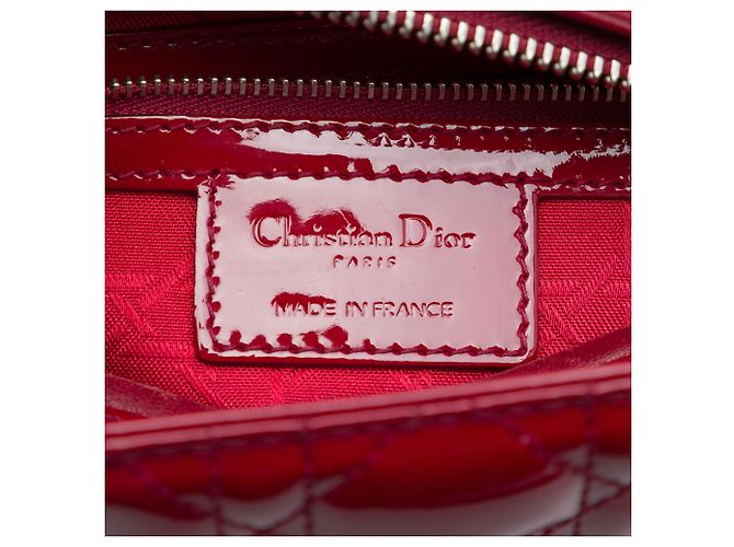 Autre Marque Dior Red Medium Patent Cannage Lady Dior Roja Burdeos - vista 5