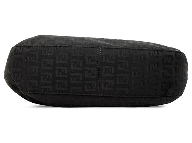 Borsa a tracolla Fendi in tela Zucchino nera Nero - vista 3