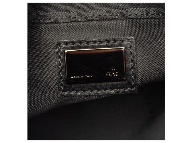 Borsa a tracolla Fendi in tela Zucchino nera Nero - vista 5