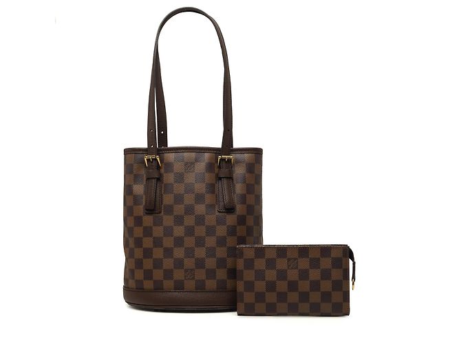 Louis Vuitton Brown Damier Ebene Marais Marrone - vista 7