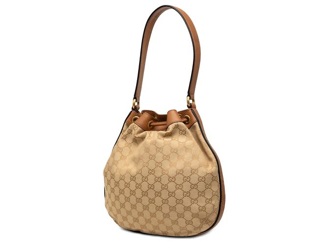 Borsa Hobo Rania in tela GG beige Gucci - vista 2