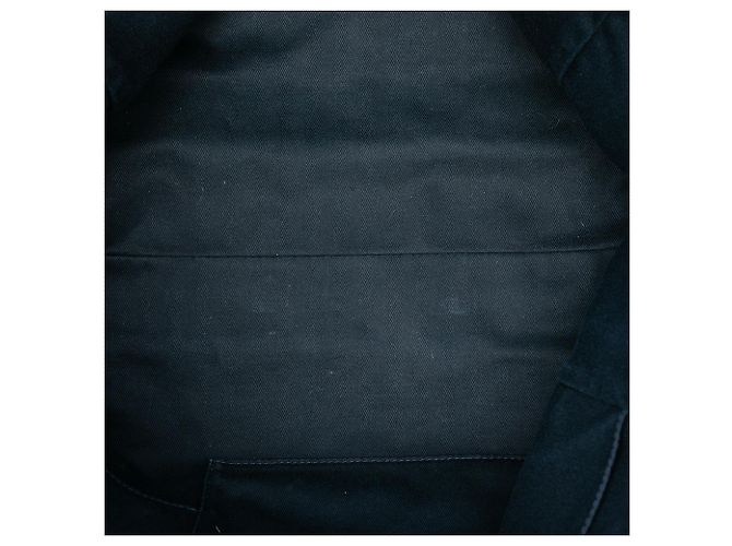 Borsa Tote Chanel Deauville Medium in tela blu - vista 4