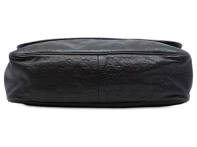 Bolsa Messenger Gucci Black Guccissima Preto - vista 3
