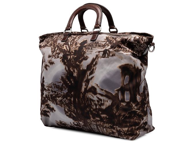 Sac à main Prada en Tessuto Stampato marron - vue 2