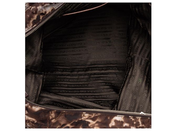 Sac à main Prada en Tessuto Stampato marron - vue 4