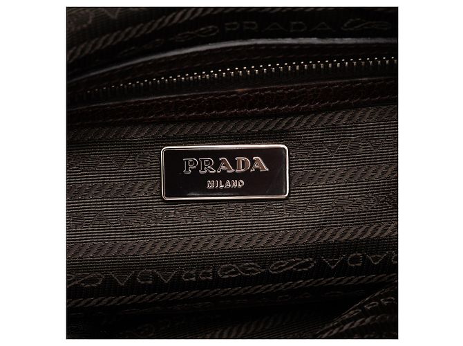 Sac à main Prada en Tessuto Stampato marron - vue 5
