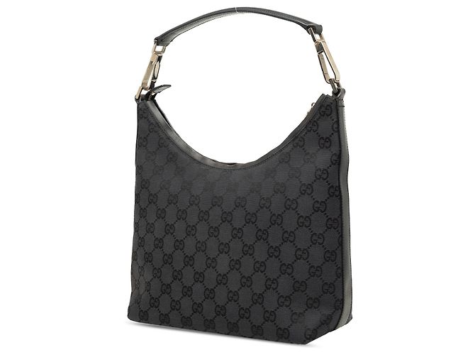 Gucci Schultertasche aus schwarzem GG Canvas - Ansicht 2