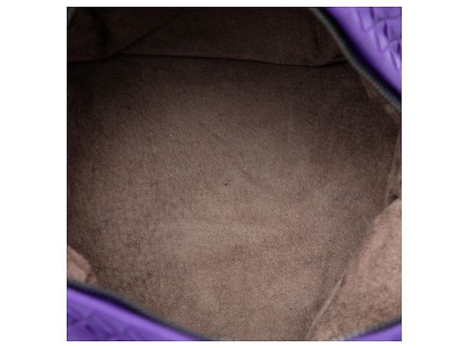 Bottega Veneta Borsa a tracolla Cube in Nappa Intrecciato Viola - vista 4