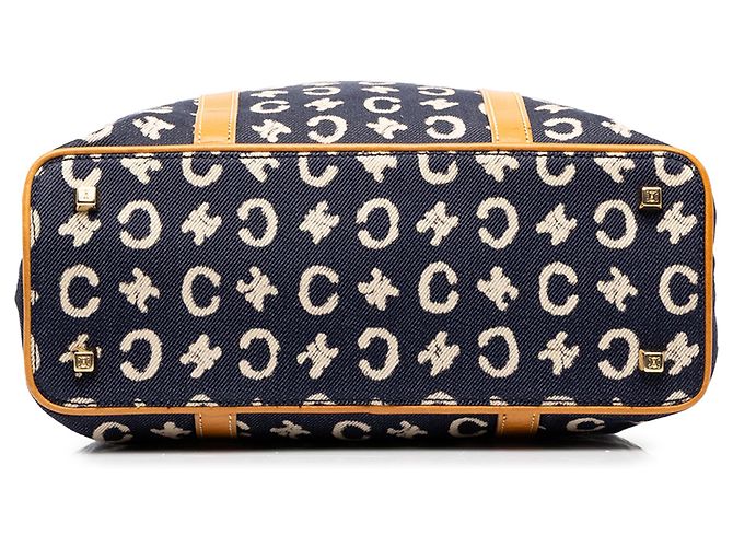 Céline Borsa Celine Blue C Macadam Denim Blu navy - vista 3