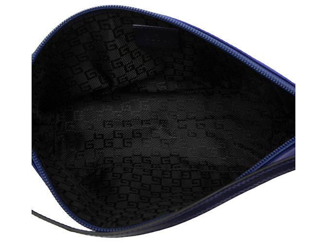 Gucci Blue Satin Boat Blau - Ansicht 4