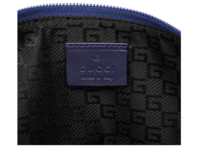 Gucci Blue Satin Boat Blau - Ansicht 5
