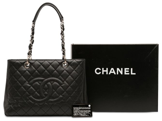 Chanel Black Caviar Grand Shopping Tote Schwarz - Ansicht 7