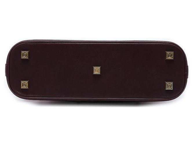 Louis Vuitton Red Monogram Mini Lin Alma Haut Rosso Bordò - vista 3