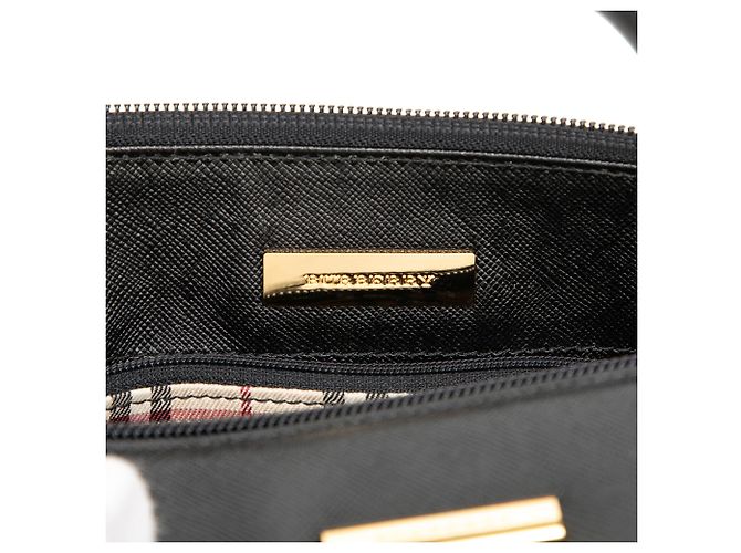 Borsa Boston Burberry in pelle nera Nero - vista 5