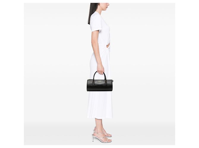 Borsa Boston Burberry in pelle nera Nero - vista 6