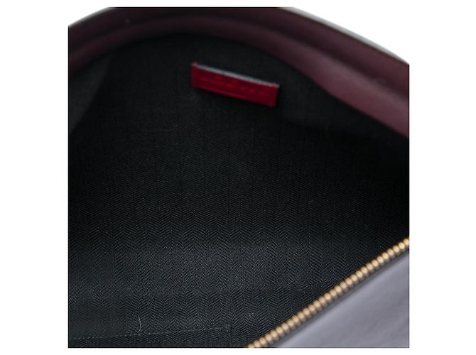 Pouch T Anagram in pelle bicolore rossa LOEWE Rosso Bordò - vista 4