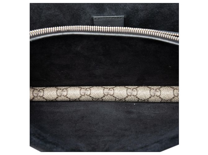 Borsa a tracolla Gucci Dionysus Medium GG Supreme Beige con cristalli - vista 4