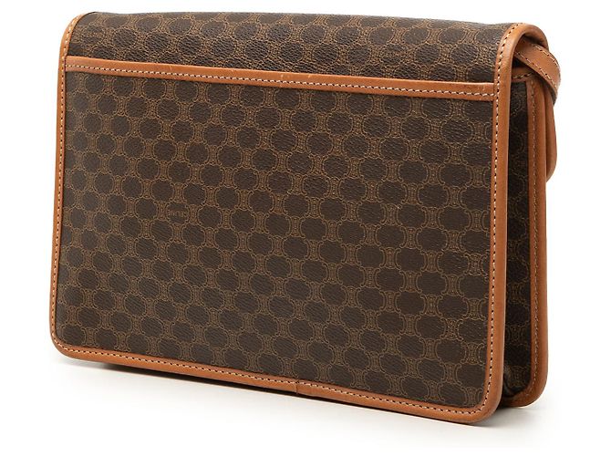 Céline Bolso bandolera Celine Brown Macadam Coated Canvas Castaño - vista 2