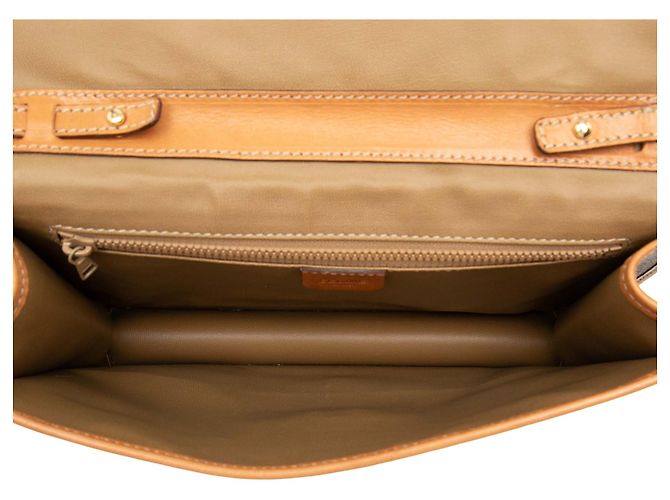 Céline Bolso bandolera Celine Brown Macadam Coated Canvas Castaño - vista 4