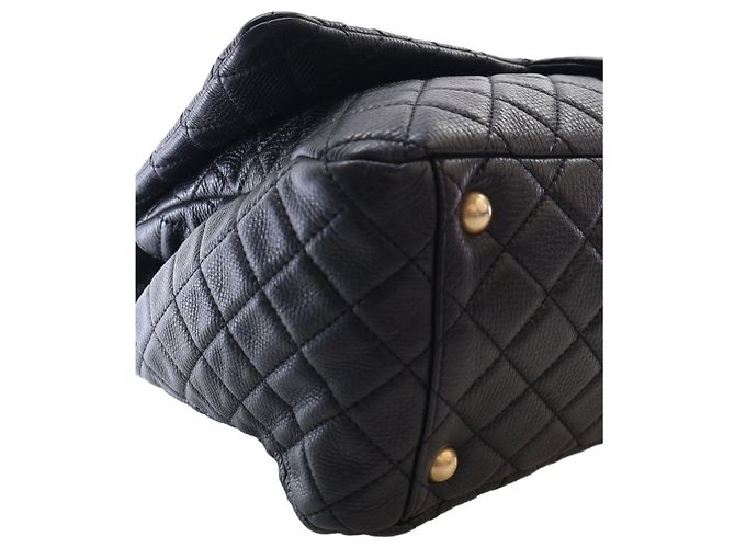 Chanel Black XXL Quilted Calfskin Travel Flap Nero - vista 12