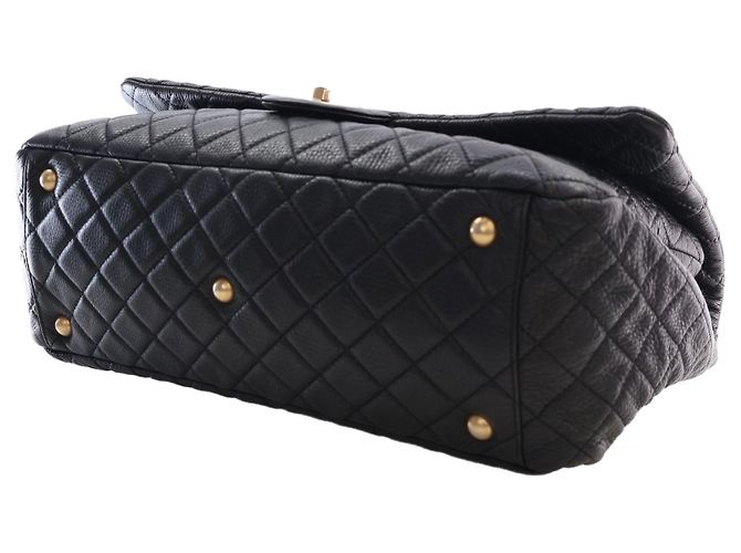 Chanel Black XXL Quilted Calfskin Travel Flap Nero - vista 13