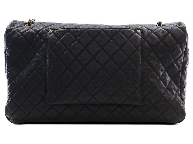 Chanel Black XXL Quilted Calfskin Travel Flap Nero - vista 2
