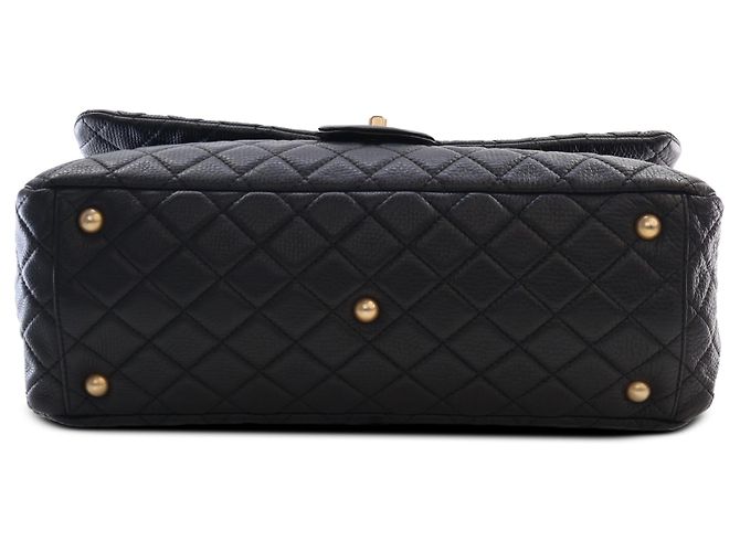 Chanel Black XXL Quilted Calfskin Travel Flap Nero - vista 3