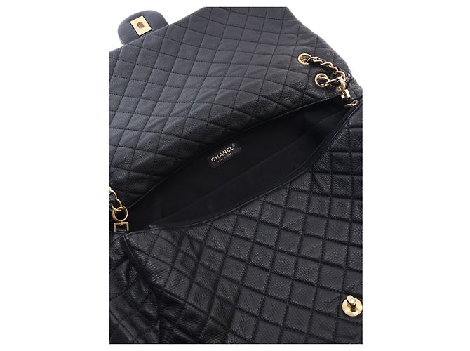 Chanel Black XXL Quilted Calfskin Travel Flap Nero - vista 7