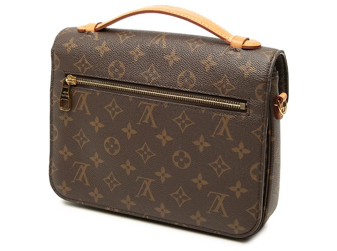Louis Vuitton Brown Monogram Pochette Metis Marrone - vista 2
