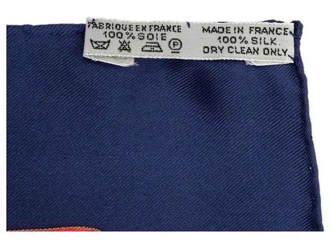 Pañuelo de seda Hermès Blue Cheval Turc 90 Azul - vista 8