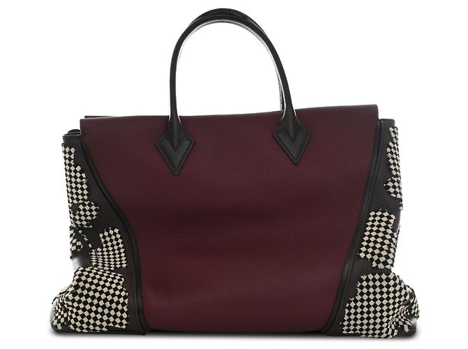 Borsa Tote Louis Vuitton Red Veau Cachemire Patchwork W GM Rosso Bordò - vista 2