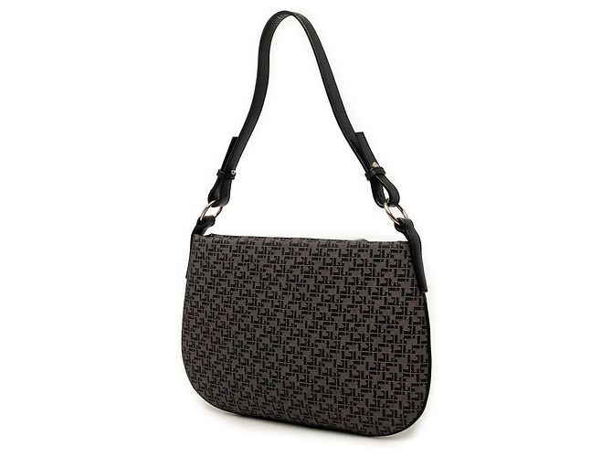 Bolso Hobo LOEWE de lona estampada gris Castaño - vista 2