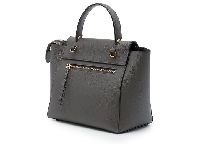 Belt Bag Céline Bolsa de cintura Celine em couro de bezerro micro granulado cinza Marrom - vista 2