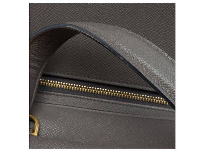 Belt Bag Céline Bolsa de cintura Celine em couro de bezerro micro granulado cinza Marrom - vista 6