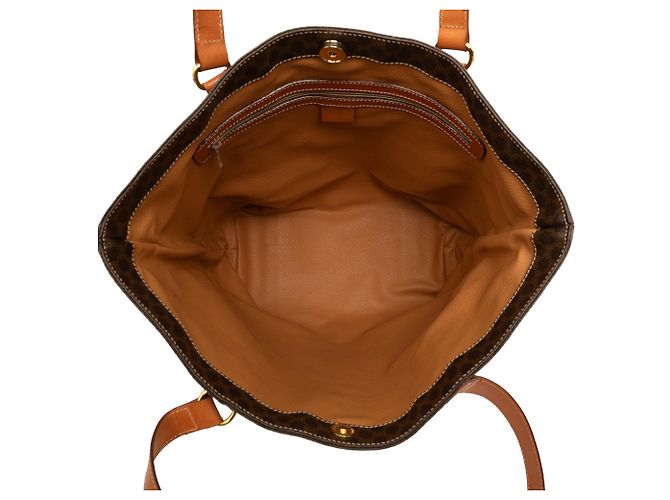 Céline Bolso Tote Celine Brown Macadam Coated Canvas Castaño - vista 4