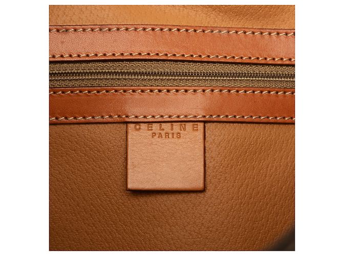 Céline Bolso Tote Celine Brown Macadam Coated Canvas Castaño - vista 5