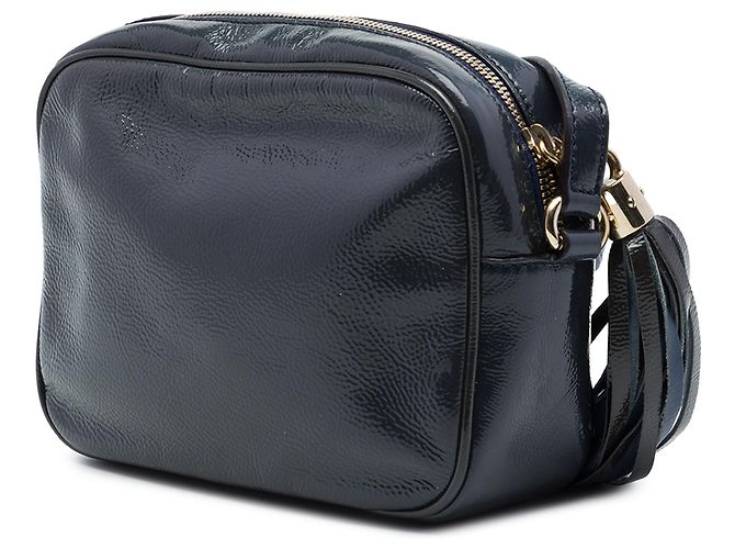 Gucci Blue Patent Soho Disco Crossbody Blu navy - vista 2