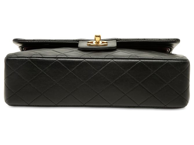 Chanel Black Medium Classic Lambskin Double Flap Negro - vista 3