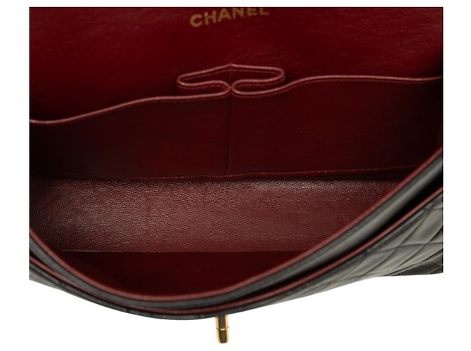 Chanel Black Medium Classic Lambskin Double Flap Negro - vista 4