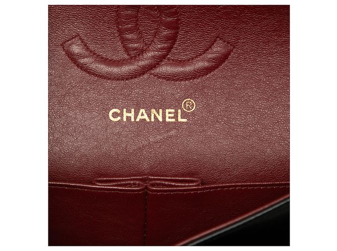Chanel Black Medium Classic Lambskin Double Flap Negro - vista 5