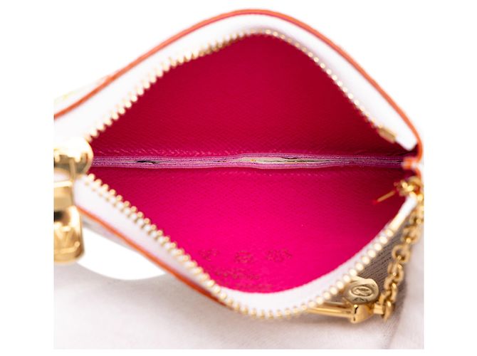 Louis Vuitton White Takashi Murakami Monogram Multicolore Key Pouch - view 4