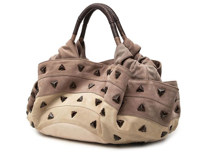 Bolsa Aire em camurça com tachas castanha LOEWE Marrom - vista 2